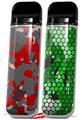 Skin Decal Wrap 2 Pack for Smok Novo v1 WraptorCamo Old School Camouflage Camo Red VAPE NOT INCLUDED