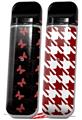 Skin Decal Wrap 2 Pack for Smok Novo v1 Pastel Butterflies Red on Black VAPE NOT INCLUDED