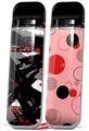 Skin Decal Wrap 2 Pack for Smok Novo v1 Abstract 02 Red VAPE NOT INCLUDED