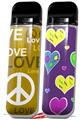 Skin Decal Wrap 2 Pack for Smok Novo v1 Love and Peace Yellow VAPE NOT INCLUDED