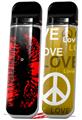 Skin Decal Wrap 2 Pack for Smok Novo v1 Big Kiss Red Lips on Black VAPE NOT INCLUDED