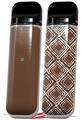 Skin Decal Wrap 2 Pack for Smok Novo v1 Solids Collection Chocolate Brown VAPE NOT INCLUDED