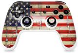 Skin Decal Wrap works with Original Google Stadia Controller Painted Faded and Cracked USA American Flag Skin Only CONTROLLER NOT INCLUDED
