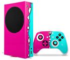 WraptorSkinz Skin Wrap compatible with the 2020 XBOX Series S Console and Controller Ripped Colors Hot Pink Neon Teal (XBOX NOT INCLUDED)