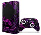 WraptorSkinz Skin Wrap compatible with the 2020 XBOX Series S Console and Controller Twisted Garden Purple and Hot Pink (XBOX NOT INCLUDED)
