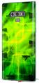 Decal style Skin Wrap compatible with Samsung Galaxy Note 9 Cubic Shards Green