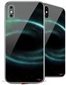 2 Decal style Skin Wraps set for Apple iPhone X and XS Black Hole