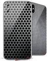2 Decal style Skin Wraps set for Apple iPhone X and XS Mesh Metal Hex 02