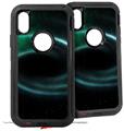 2x Decal style Skin Wrap Set compatible with Otterbox Defender iPhone X and Xs Case - Black Hole (CASE NOT INCLUDED)