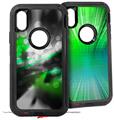 2x Decal style Skin Wrap Set compatible with Otterbox Defender iPhone X and Xs Case - ZaZa Green (CASE NOT INCLUDED)